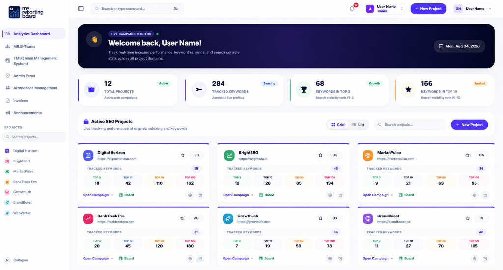 MR Board Dashboard Big View